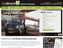 Tablet Screenshot of 1stdirectvehiclerentals.co.uk